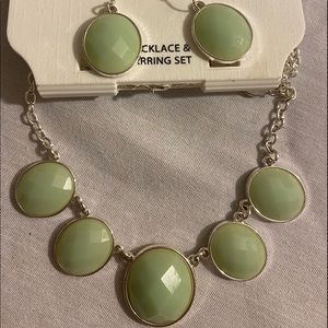 Green Necklace & Earrings -Liz Claiborne